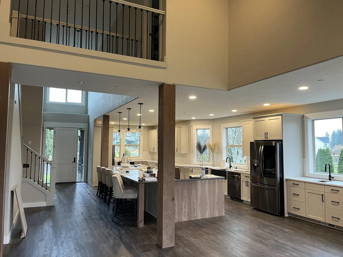 Open-concept kitchen and living space