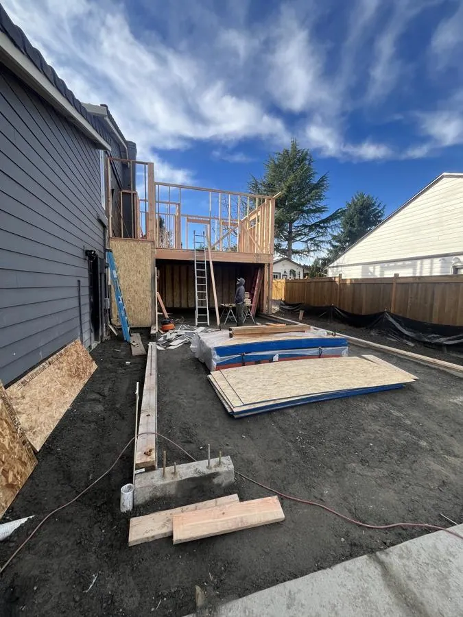 Structural framing — All-Pro residential construction progress